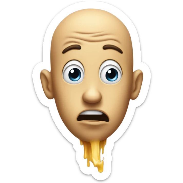 blowing air out emoji with eyes almost rolled to the back of my head ￼ sticker