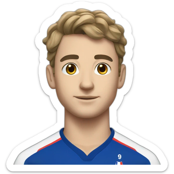 antoine dupont with france shirt number 9 sticker