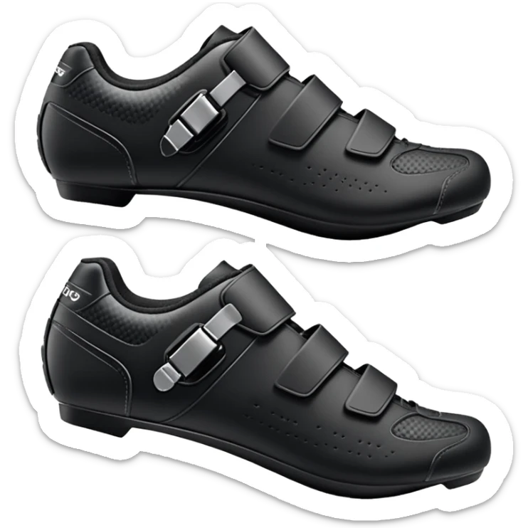 make an emoji of an indoor cycling shoes, both of them needs to be black sticker