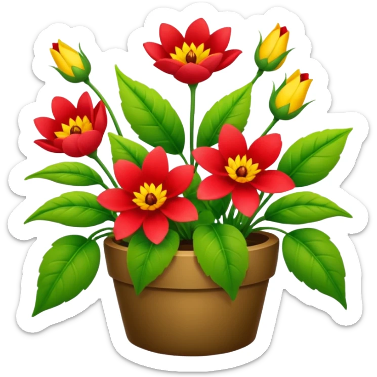 Flowers and plants growing (to describe/match with the word flourish) sticker