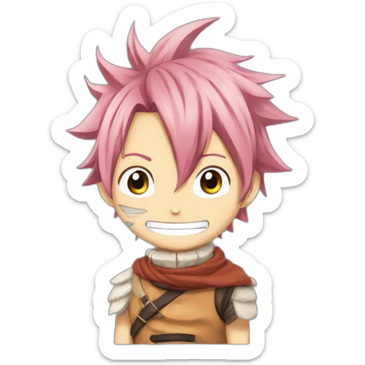 natsu from fairy tail anime ridong a horse art sticker