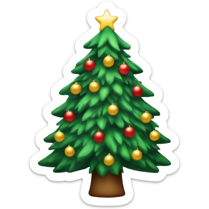 Christmas tree sticker