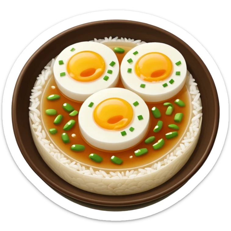 Make an emoji of tteokguk, a traditional Korean food. sticker