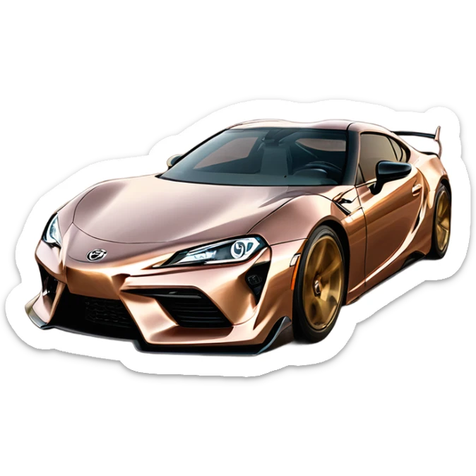 Rose gold Wonder Woman C-3PO muscular Toyota 86 hypercar sticker