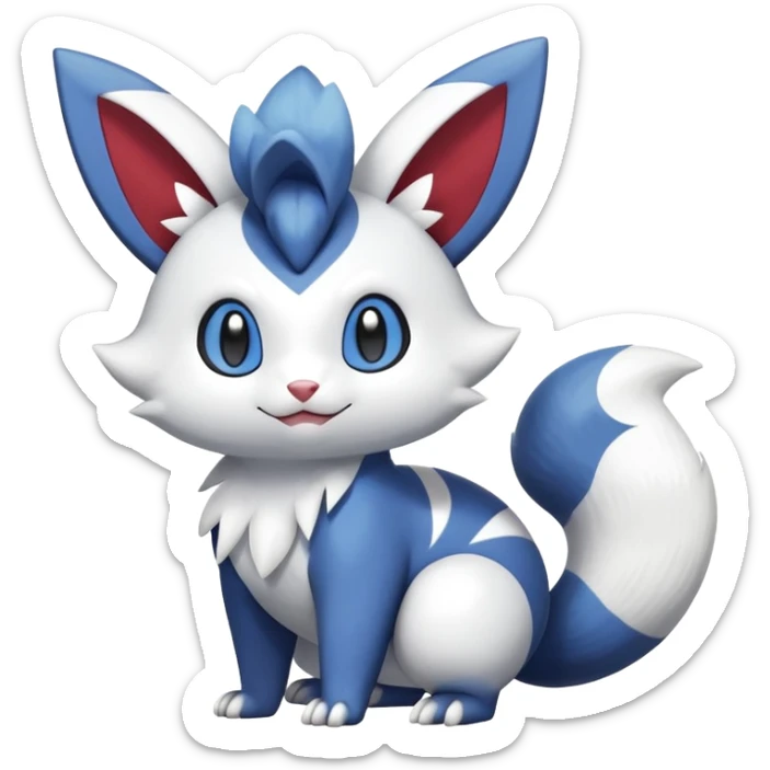 Shiny Furret-Minccino-Meowstic-Zangoose-Hybrid (Full body) sticker