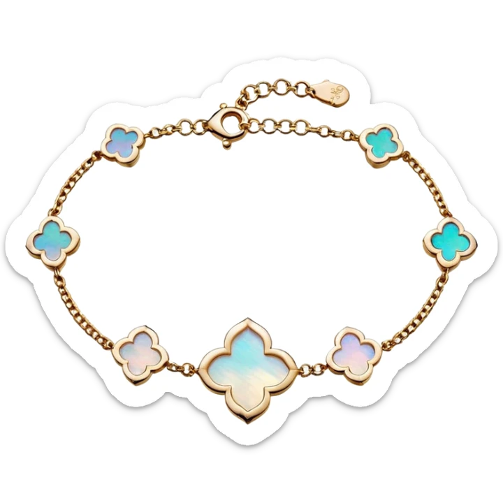 Van Cleef Vintage Alhambra bracelet in Mother of pearl sticker