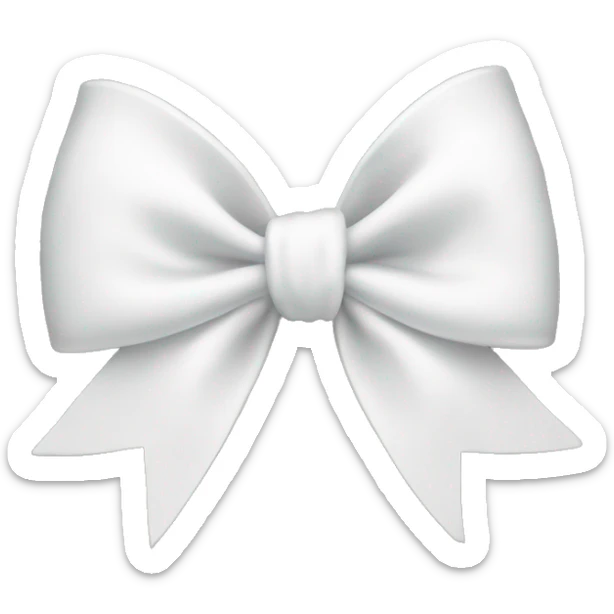 White bow sticker