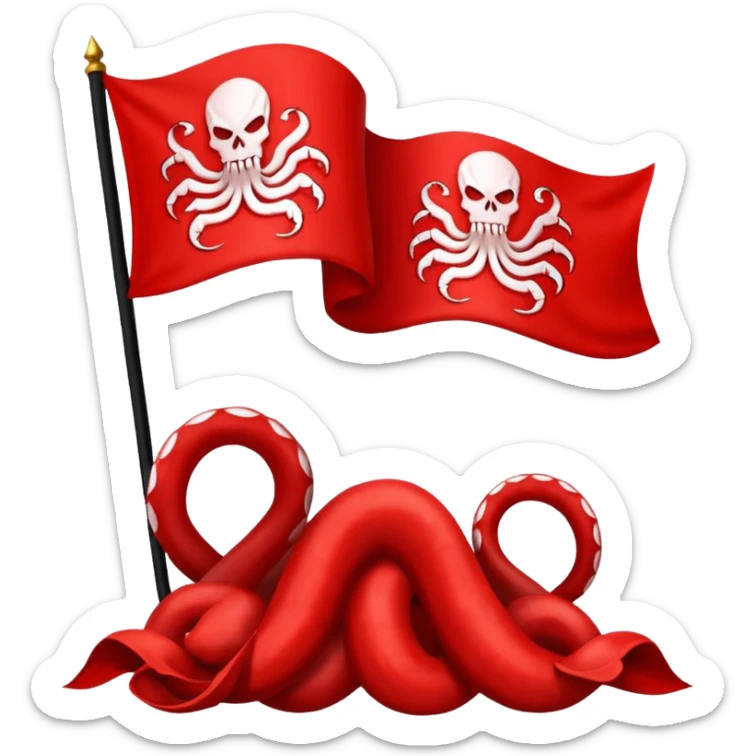 Can you generate me a emoji flag of the fictional world war two team hydra from Captain America? sticker