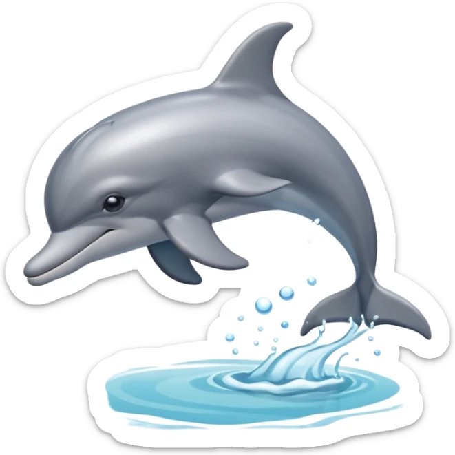 Dolphin in sea sticker