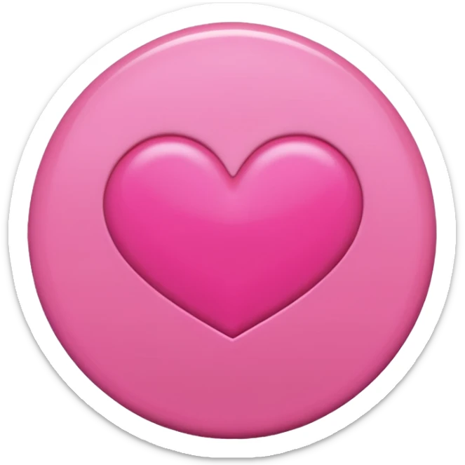 "Solid glossy pink circle emoji. No face or icons. Match color and 3D shine of Notion pink heart emoji (🩷)." sticker