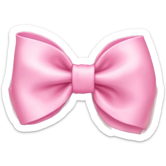 Baby pink bow sticker