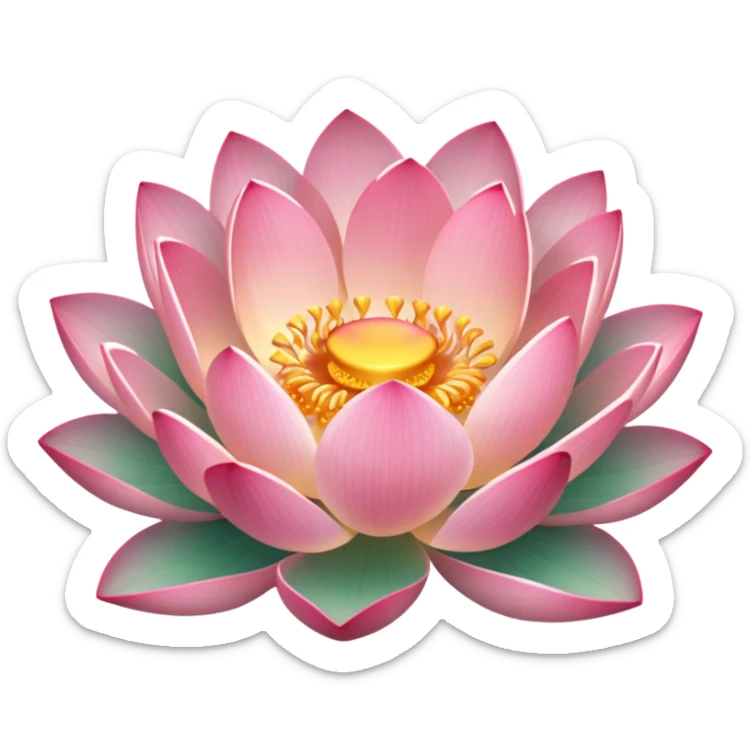 lotos emoji, a slight glow
acceptable сolors: #7da2d1 #F4EDE2 #AFC9E8 sticker