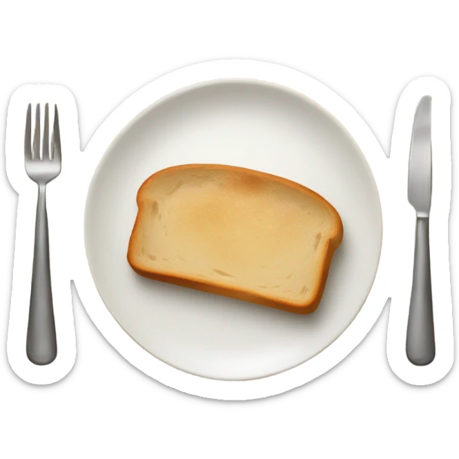 plate with bread  sticker