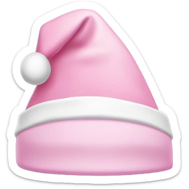 light pink santa hat sticker