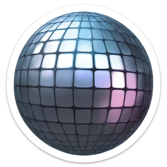Disco ball sticker