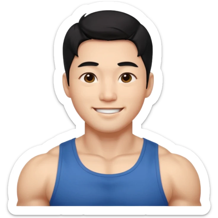 Koreli bir erkek ama çok yakışık lı ve kaslı saçı dümdüz saç çok daha fazla sticker