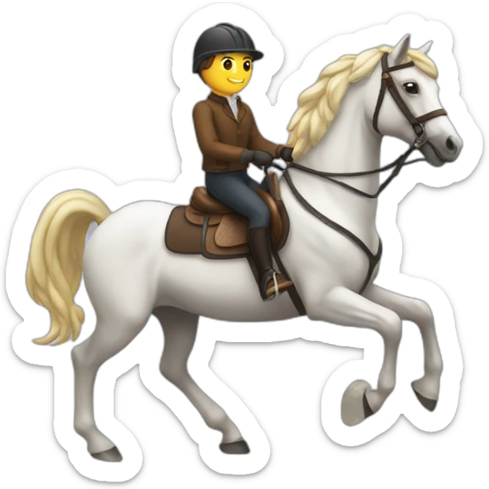 horse riding sticker