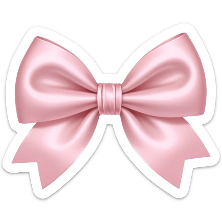 Pale Pink bow sticker