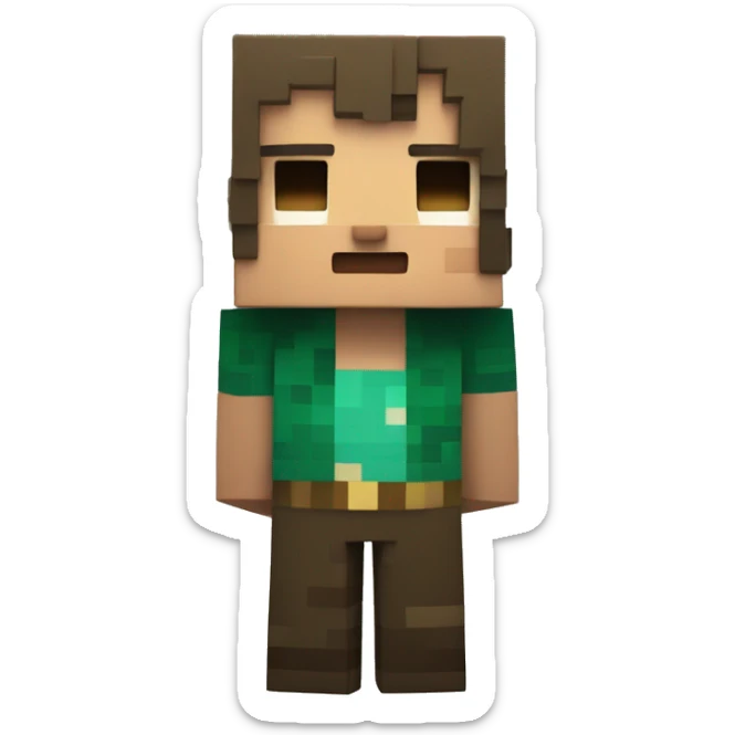 minecraft skin pose sticker