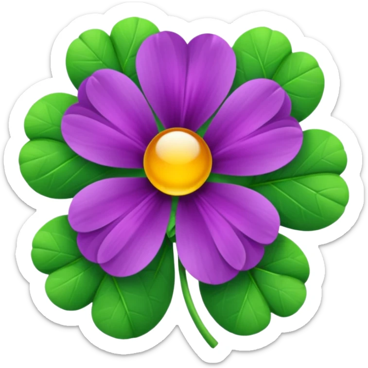real cosmos star, but with clover, to make star look like lucky star sticker