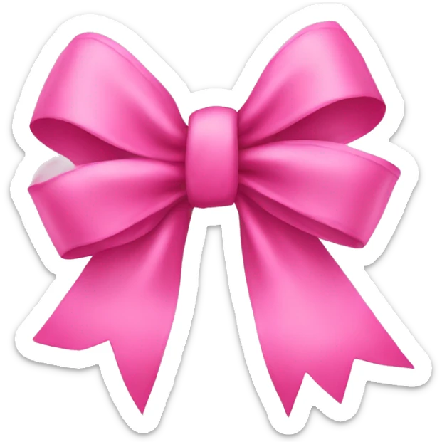 pink bow  sticker