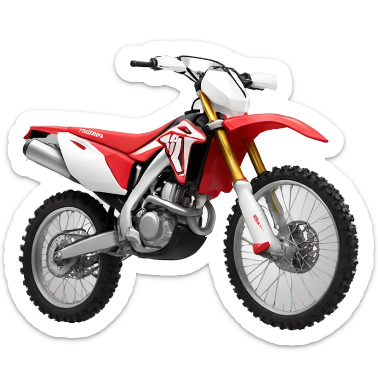 Una moto CRF 250. De cross honda color roja que dig te quiero sticker