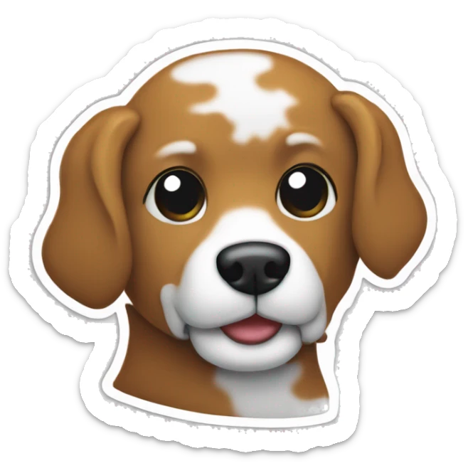 curious dog in the outdoors white outline around it. In the style of a sticker sticker