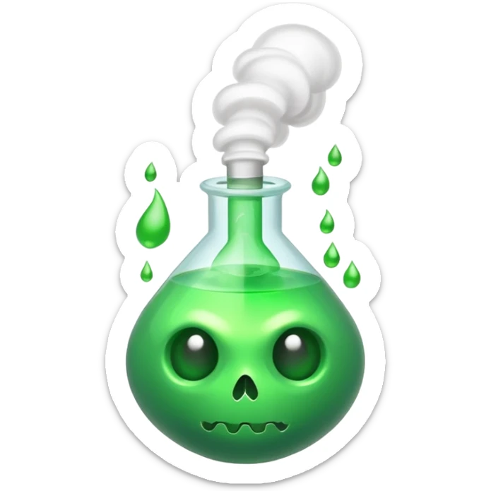 poisonous gas, isometric sticker