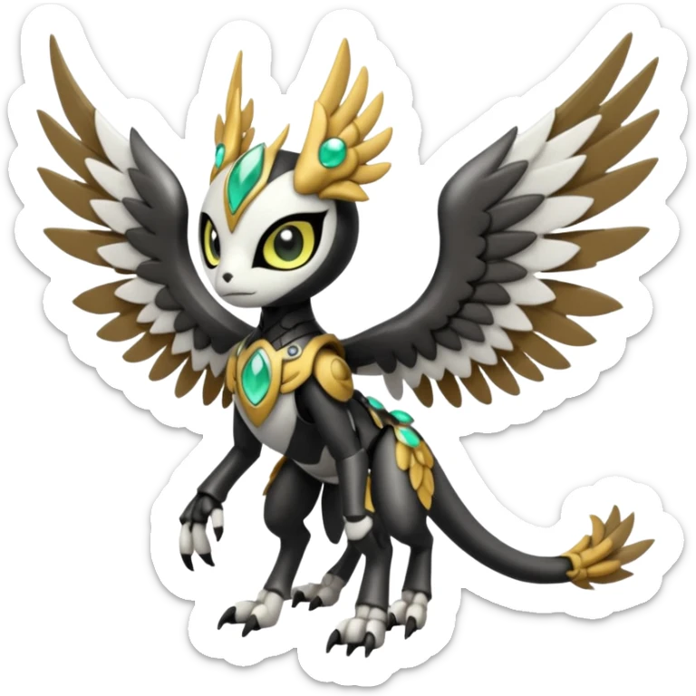 Meloetta-Wargreymon-Trico-Pokémon-Fakémon-fusion-hybrid-creature sticker