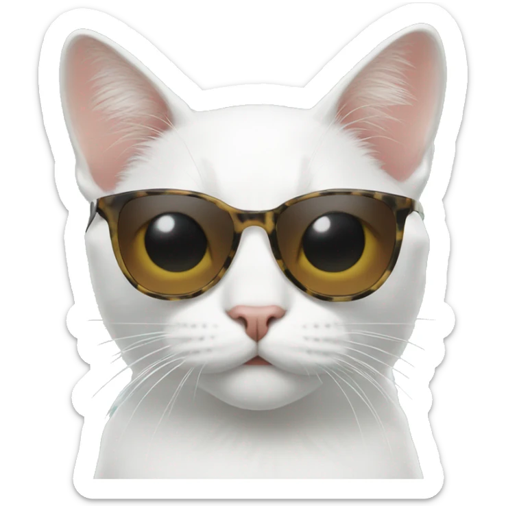 Cat with sunglasses sticker
