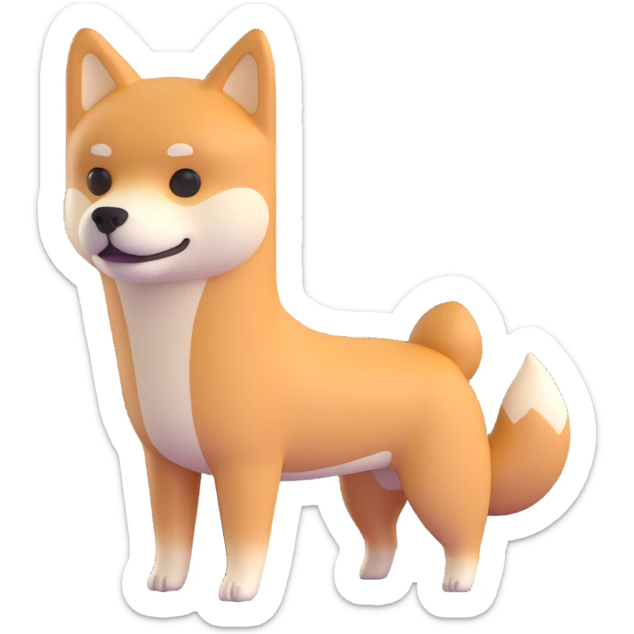 shiba inu skinny sticker
