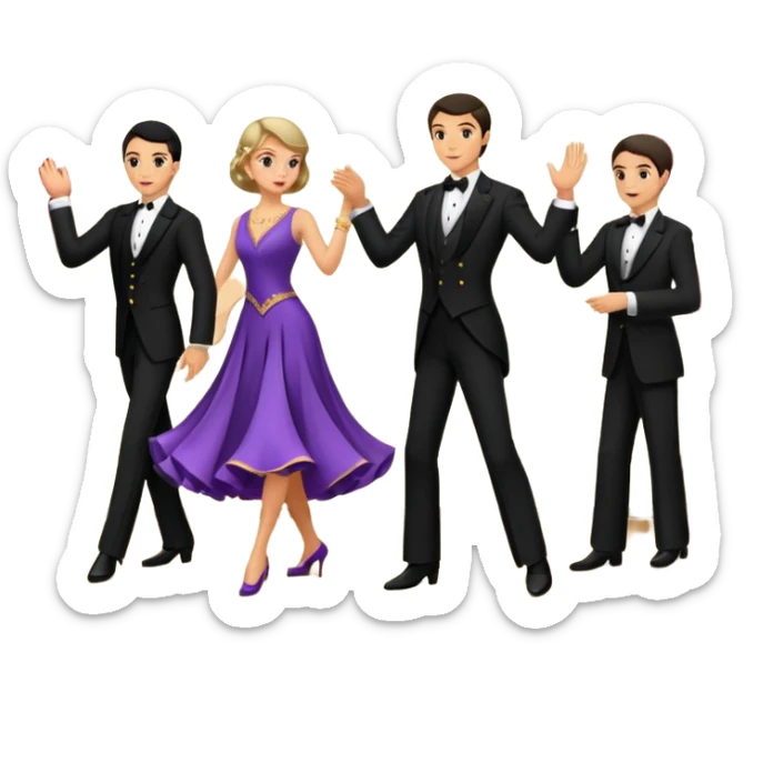 Esibizione di danze standard in palazzetto dello sport con i giudici che danno preferenza con voto sticker