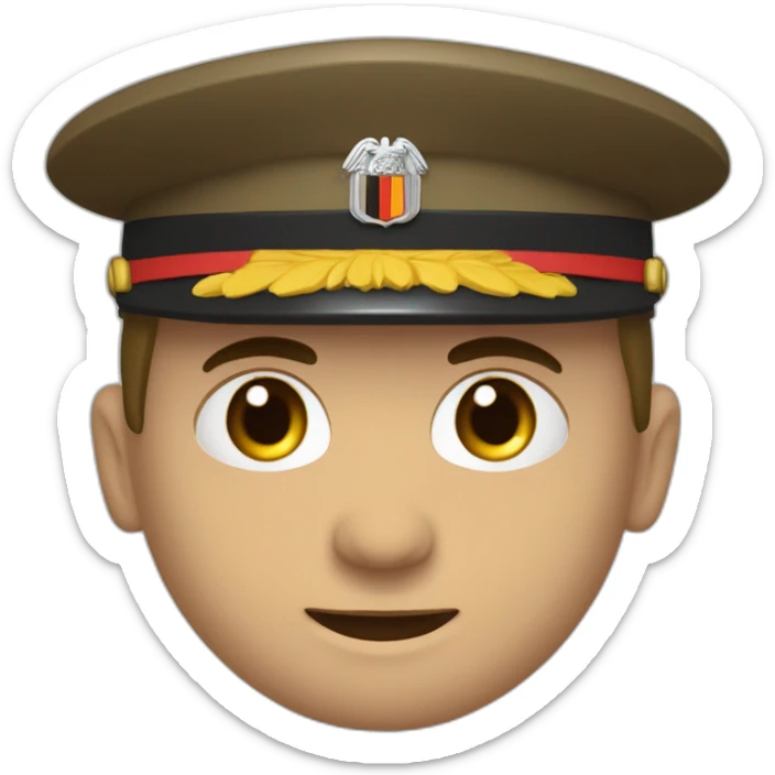 Soldat allemand 2ème guerre mondiale brun avec brassard rouge sticker