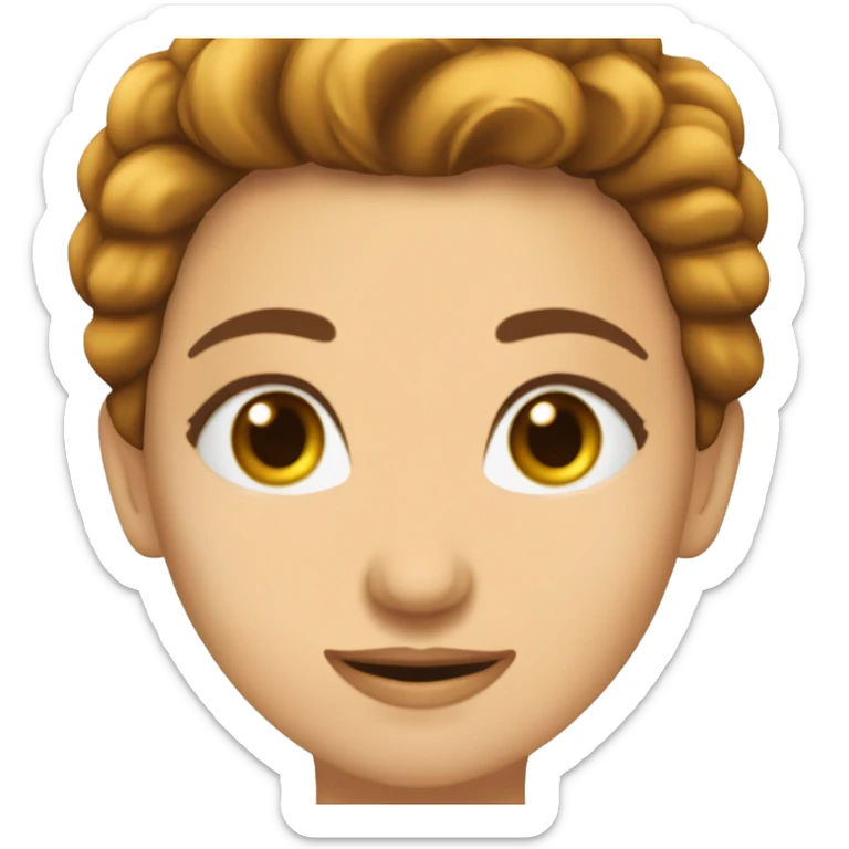 emine sancak karakus  cok sınırlı bırısı  kıvırcık saclı  yesıl gozlu  beyaz tenli ırı gozlu ucgen kafası var sticker