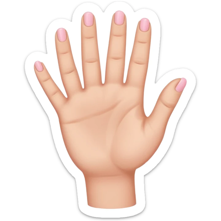 Stick only the pinky finger up, the rest of the fingers down  sticker