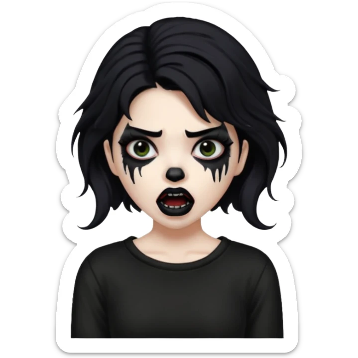 Mexican goth girl can’t sleep and yells about new suicideboy album
 sticker