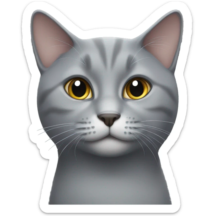 Grey cat sticker