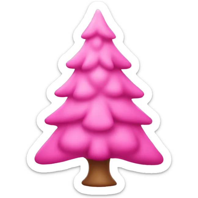 Pink Christmas tree  sticker