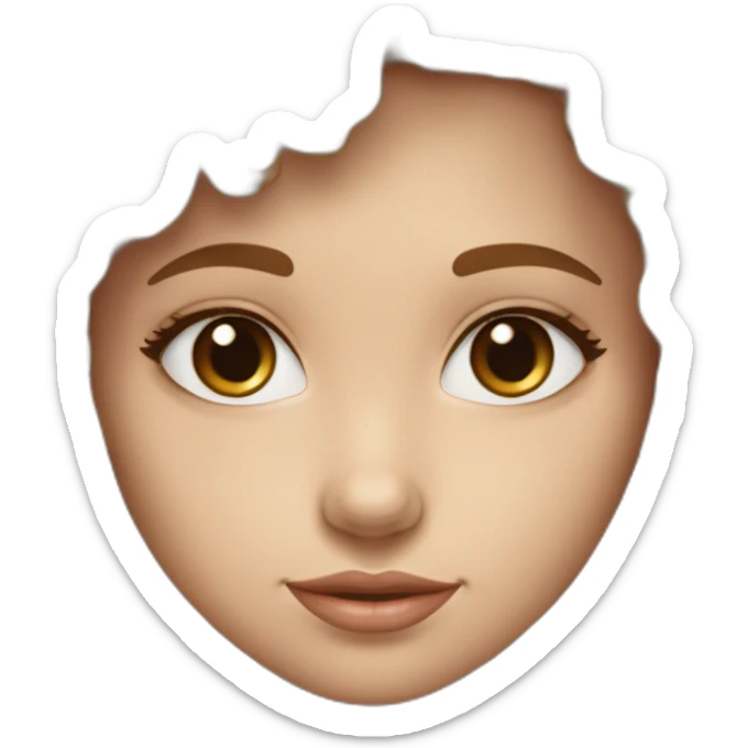 Une jeune fille à la peau mate aux yeux marrons foncés et aux cheveux ondulés bouclés noirs sticker