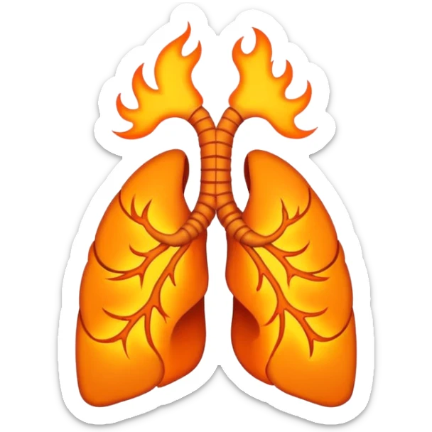 Minimal line-art ribcage, small fire in the center.
Symbol of inner fire / anxiety / passion.  sticker