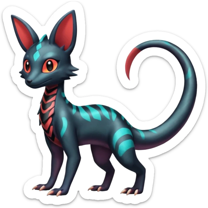Shiny Salandit-Umbreon-Genet-Noivern-Noibat-Hybrid (Full body) sticker