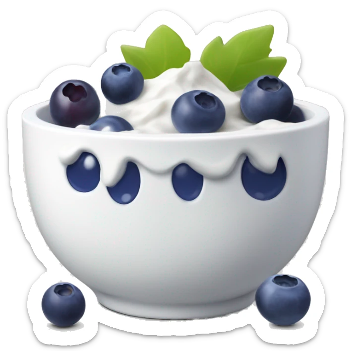 yoghurt bowl with grapes and blueberries sticker