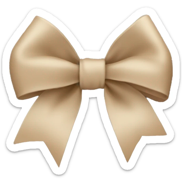 Beige bow sticker