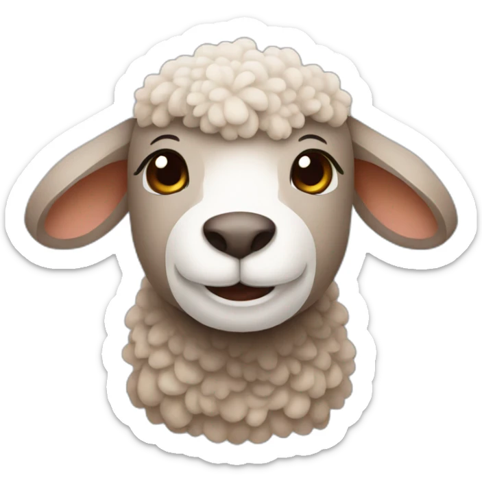 Brown lamb sticker