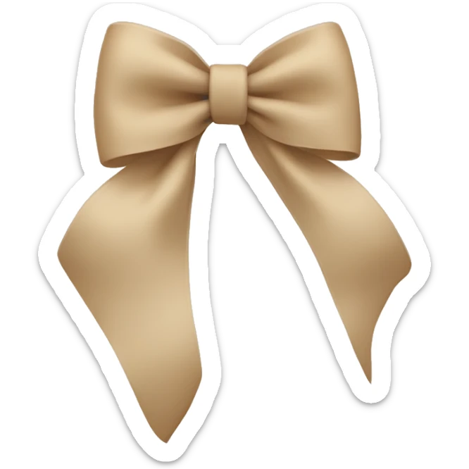 Beige bow  sticker