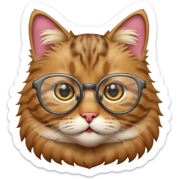 Gato con gafas sticker