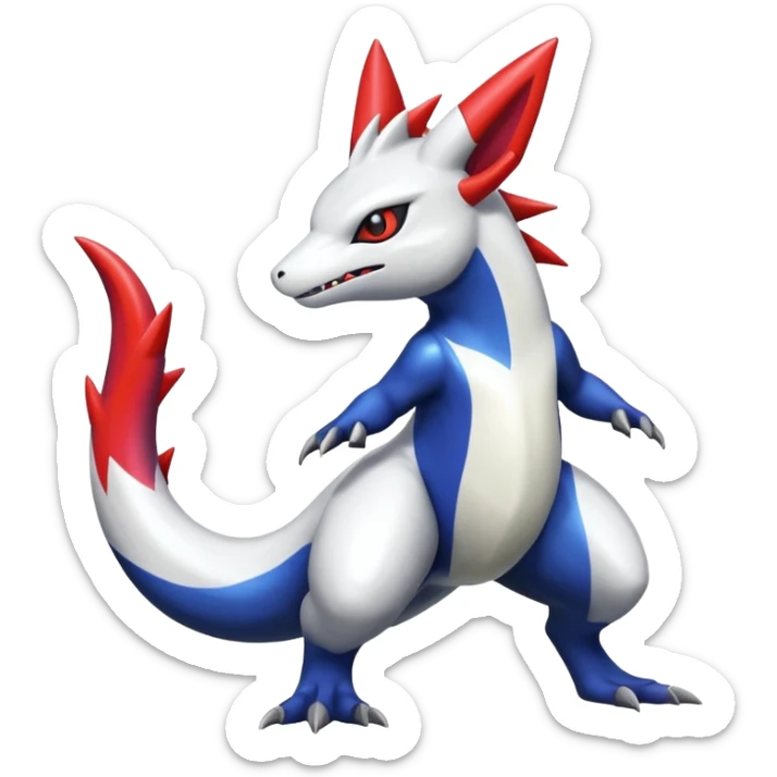 Shiny Vibrant Exotic Colorful Cool Zangoose-Salandit-Absol-Latias-fusion sticker