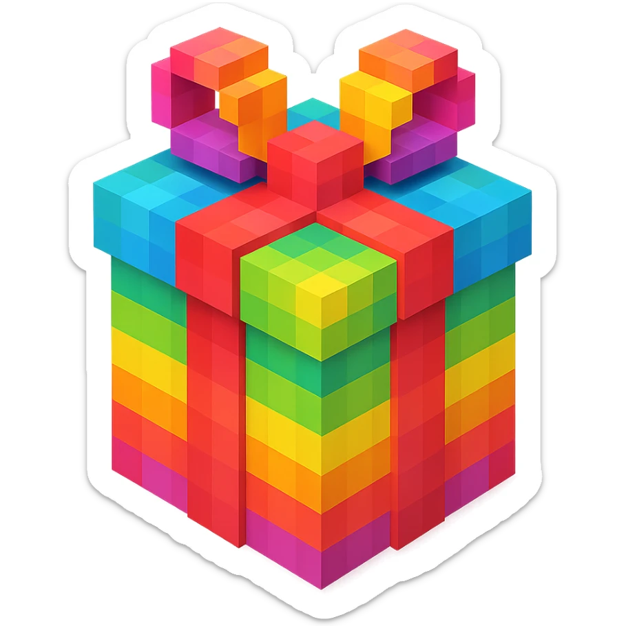Rainbow gift sticker