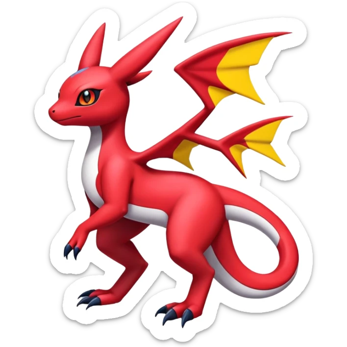  Cute Guilmon-Latias-Salandit-Umbreon-Fakémon-hybrid-creature (full body)  sticker