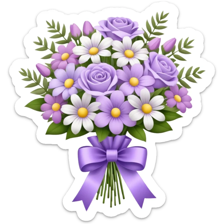 Pastel purple bouqet sticker